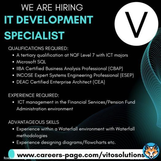 POSITION AVAILABLE  IT Development Specialist  DURBAN (ON-SITE WORKING MODEL) PERMANENT   Apply here   Share with anyone who might be interested!   #StrongerTogether #ITjobs #HiringShow more