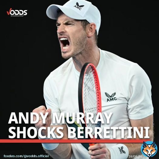 Andy Murray pulled a major upset, taking down the 13th seed, Matteo Berrettini, in the first round! This is Murray's first top-20 win at a Grand Slam since 2017.  #AusOpen #SportsNews