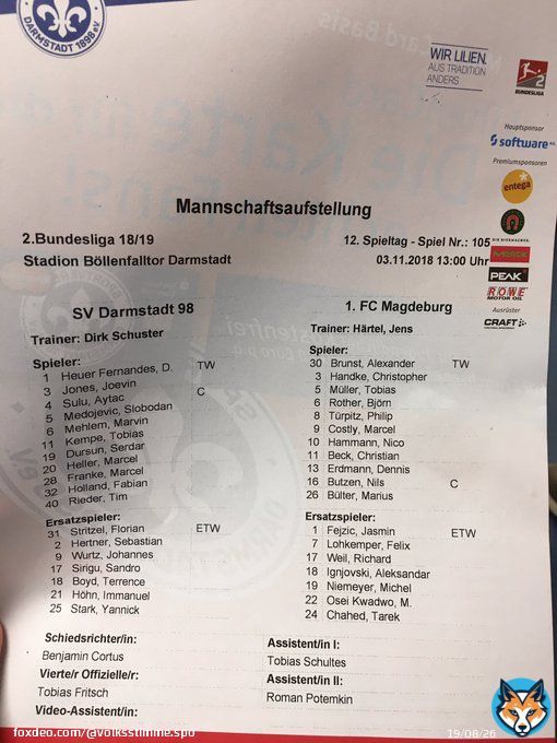 Die Aufstellungen sind da. Der @1_FCM beim @sv98 mit vier personellen &Auml;nderungen. So k&ouml;nnte der Club taktisch auflaufen. #EINMALIMMER #d98fcm