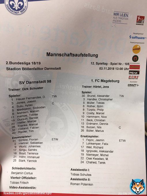 Die Aufstellungen sind da. Der @1_FCM beim @sv98 mit vier personellen &Auml;nderungen. So k&ouml;nnte der Club taktisch auflaufen. #EINMALIMMER #d98fcm