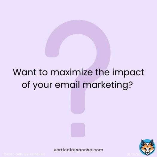 Want to maximize the impact of your email marketing?  VerticalResponse offers A/B testing features, allowing you to optimize your campaigns and achieve better results. Try it out today at   #VerticalResponse #emailmarketing