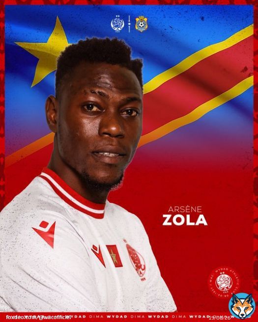 Ars&egrave;ne Zola, s&eacute;lectionn&eacute; en &eacute;quipe nationale DR Congo    #DimaWydad