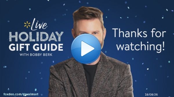 WE&rsquo;RE LIVE Tune in now to save money shopping our Holiday Gift Guide with @bobbyberk! Don&rsquo;t miss your chance to get gifts  for everyone on your list for less. #HolidayGiftGuide37:0369.9K viewers1:30EventWalmart Live x Holiday Gift Guide