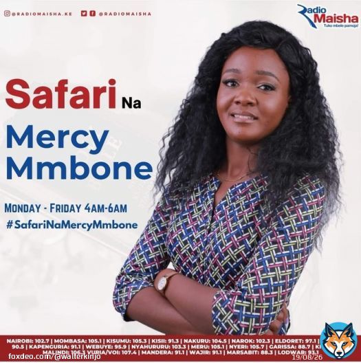 #SafariNaMercyMmbone Ni siku njema ambayo mwenyezi Mungu ameifanya . Karibu kwenye safari Hapa @radiomaisha tuanze siku Kwa kutiana moyo . Unarausha Nani ?
