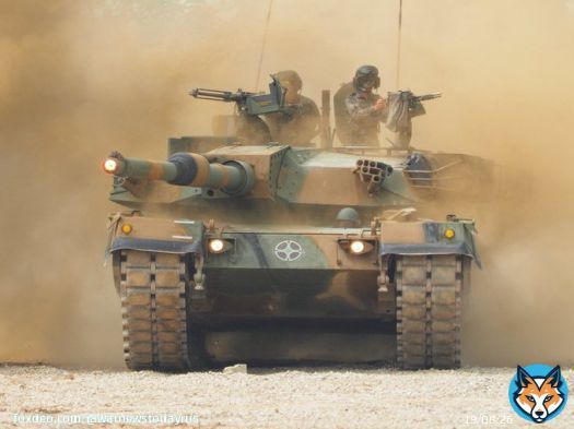 #Корея #ВПК  Основной боевой танк Южной Кореи - К1А1 (вариант американского танка M1 &laquo;Абрамс&raquo;, приспособленный к корейским условиям эксплуат