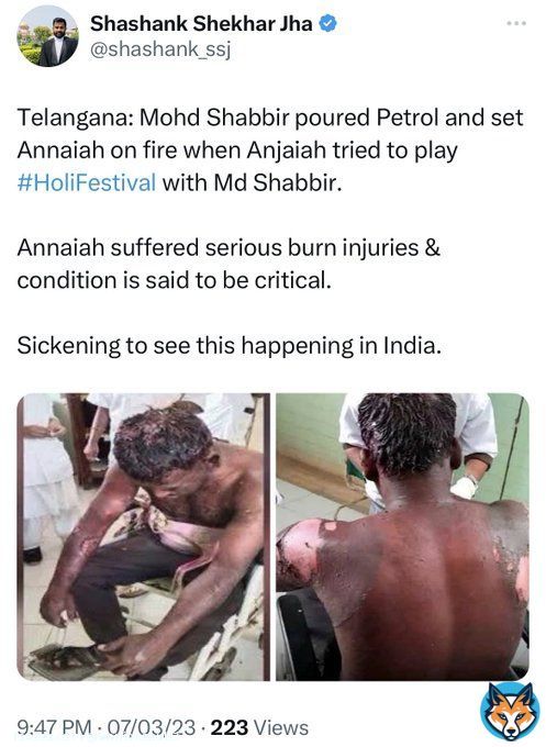 Holi in Telangana ... Not Secular Friendly but it is what it is ...