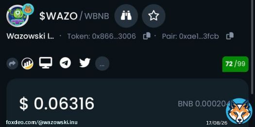 $WAZO LOGOS AND SOCIALS ARE NOW UPDATED ON DEXTOOLS&hellip;. trending next??? .   . #wazo #memecoin #crypto #eth #bitcoin #bsc #meme #finance #Trending