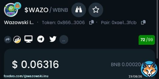 $WAZO LOGOS AND SOCIALS ARE NOW UPDATED ON DEXTOOLS&hellip;. trending next??? .   . #wazo #memecoin #crypto #eth #bitcoin #bsc #meme #finance #Trending