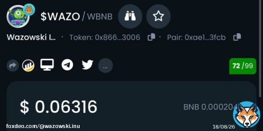 $WAZO LOGOS AND SOCIALS ARE NOW UPDATED ON DEXTOOLS&hellip;. trending next??? .   . #wazo #memecoin #crypto #eth #bitcoin #bsc #meme #finance #Trending