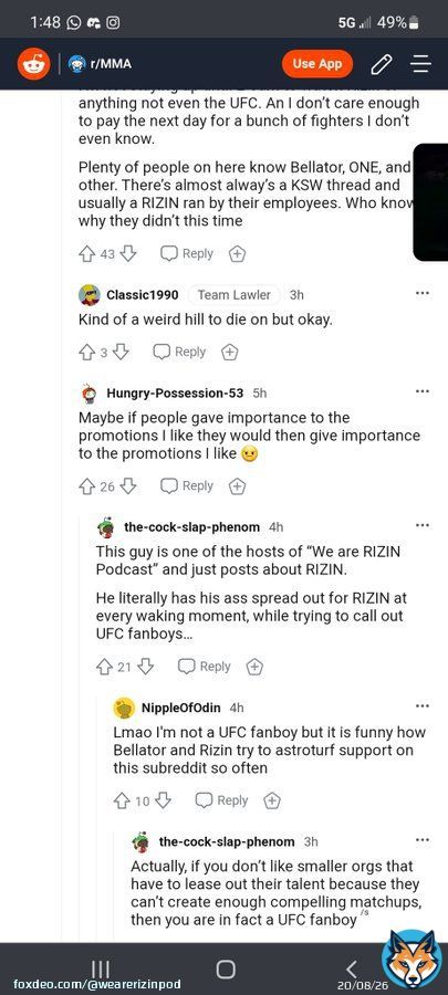 Man who would think that a podcast called We are Rizin would focus on Rizin.  Also lol at Rizin astroturfing when they had Kickstarter to stay afloat during the pandemic.
