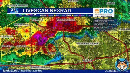 UPDATE | Rotation now quickly developing over Irving moving east into Dallas! A tornado threat may re-develop with this storm! #txwx