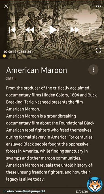 @tariqnasheed  i just watched #Americanmaroon on FBA streams. Man the layout of the streaming site is AMAZING. its on par with things like netflix. So dope.