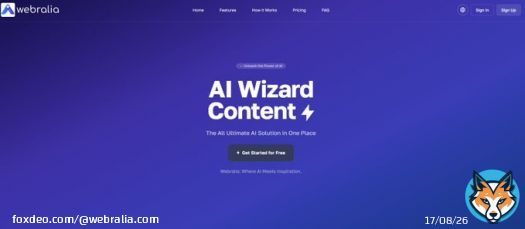 Webralia: Where AI Meets Inspiration!   Elevate your content game with our AI Writer's 200+ templates, Chatbot Assistant, AI Image Wizard, Coding Companion, Speech-to-Text Sorcery, and Enchanting Voiceover.   Unleash your creativity now! Try it FREE