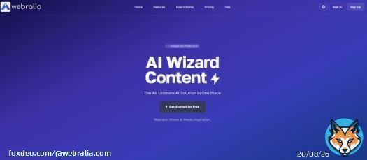 Webralia: Where AI Meets Inspiration!   Elevate your content game with our AI Writer's 200+ templates, Chatbot Assistant, AI Image Wizard, Coding Companion, Speech-to-Text Sorcery, and Enchanting Voiceover.   Unleash your creativity now! Try it FREE