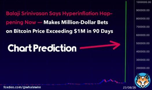 BREAKING: Balaji Srinivasan Says Hyperinflation Happening Now, and Makes Million-Dollar Bets on #Bitcoin Price Exceeding $1,000,000 in 90 Days.  Srinivasan is an angel investor, tech founder, and a Wall Street Journal bestselling author. He was also the former CTO of Coinbase and&hellip;