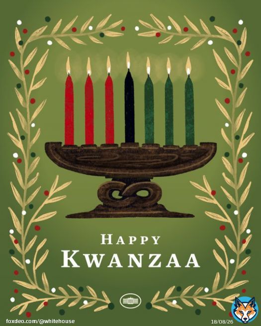 The Biden-Harris Administration wishes you and your loved ones a joyous and peaceful Kwanzaa!