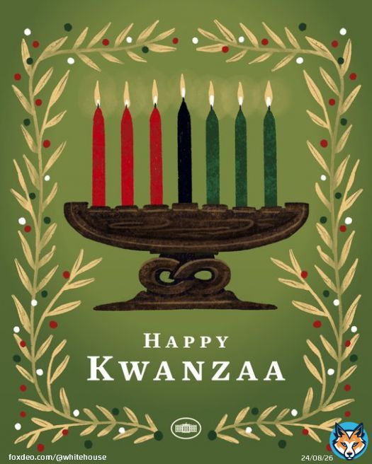 The Biden-Harris Administration wishes you and your loved ones a joyous and peaceful Kwanzaa!
