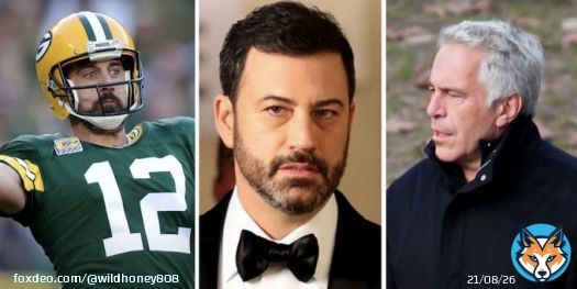 Awwww is that because you&rsquo;re on the list Jimbo? Not surprised&hellip; tsk tsk.  MUST WATCH: Jimmy Kimmel calls Aaron Rodgers a conspiracy theorist for wanting the names on the Jeffrey Epstein client list | The Post Millennial |