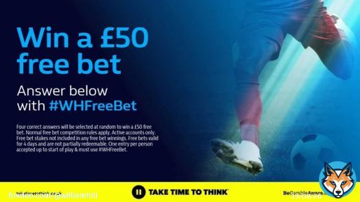 #WHFreeBet competition   Which player recently became Tottenham Hotspur's all-time record goalscorer?    Four correct answers that reply using #WHFreeBet will be randomly selected after 5pm tonight to win a &pound;50 free bet.  18+ | Terms -