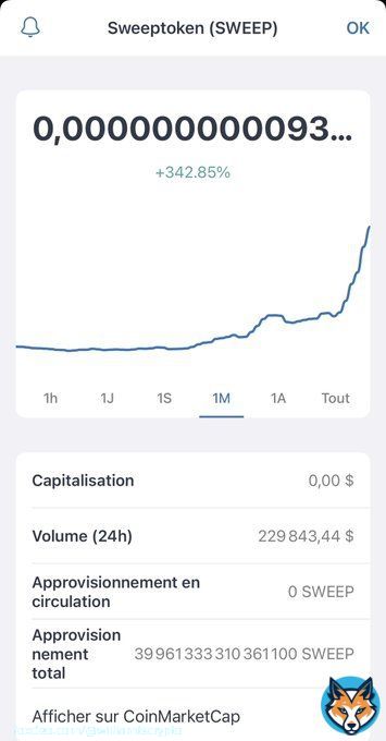No worries , it&rsquo;s still cheap,  Sweep Token will kill a lot of zeros and will be in top 100 coins  #BabyDogeArmy #SweepArmy #PitBullish #NFTs #Crypto #cryptocurrencies #Pitbull #Bitcoin #BTC #SWEEPTOKEN #token