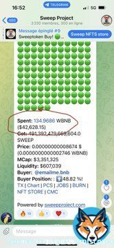 This is Sweep, great project with great comunity and hugest buys  #SweepArmy #PitBullish #NFTs #Crypto #cryptocurrencies #Pitbull #Bitcoin #BTC #SWEEPTOKEN #token