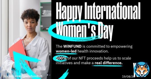 Happy International Women's Day!   We support women-led health initiatives through our NFT collection. Our goal is to empower African women innovators & improve access to healthcare.   Purchase our NFTs at  #WomenEmpowerment #Africa #WiNFUND #IWDD2023