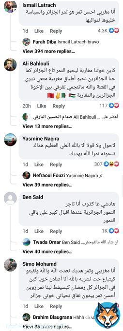 Meanwhile the comments of ur people who live in Morocco   Keep up your ret.arded propaganda u pathetic thing