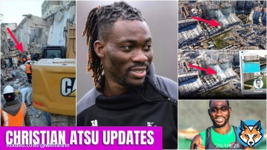 Christian Atsu Reportedly In Coma  CCTV footage suggests Atsu is ran to the parking garage to get his car out and it was during that period (20 minutes later) that the Renessaiance building totally collapsed following the second earthquake   Presumably he survived&hellip; 1/2