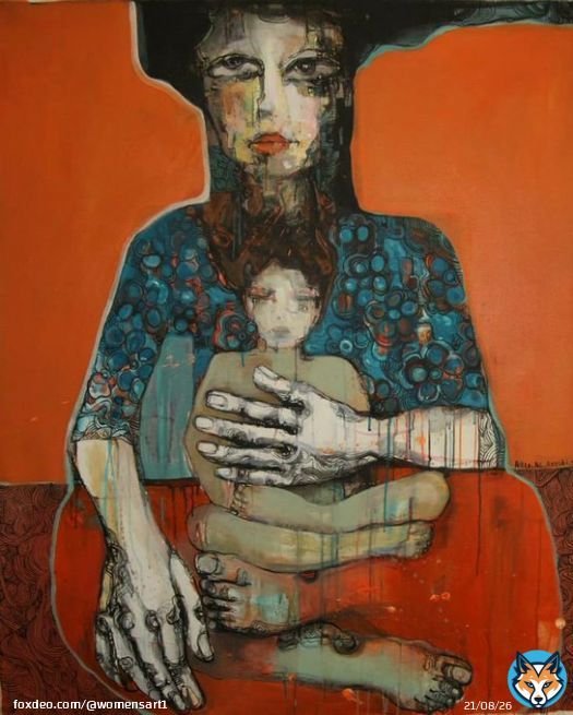 Aula Al Ayoubi, contemporary Syrian artist. Thoughts are with all the thousands of families who have lost loved ones. #TurkishEarthquake #Syria_earthquake