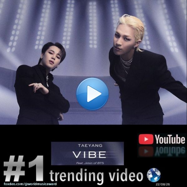 #VIBE by #BIGBANG's #Taeyang and #BTS' #Jimin is trending at #1 Worldwide on YouTube!