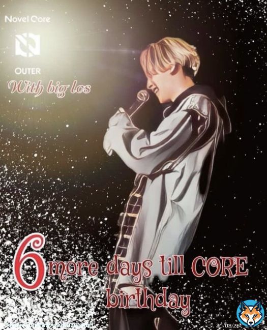 コアくんのお誕生日まで あと6日 そしてiCoN全曲聴けるようになる ワクワクする  今回のアートも素敵です ありがとう  #コアの21歳はOUTERが締めます #COREwithOUTER  #NovelCore