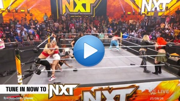 A MASSIVE brawl between the ENTIRE NXT Women's Division ends up with #WWENXT Women's Champion @roxanne_wwe announcing a No.1 Contender's Battle Royal at #NewYearsEvil!