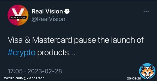 I bet this is all thanks to Gensler saying all cryptos are securities, except Bitcoin... Visa & Mastercard have headquarters in the US.  @GaryGensler holding back innovation.