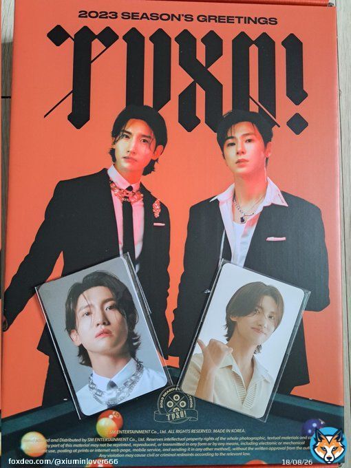 TVXQ season's greetings !!!! Finally in my gremlin hands  ＼(≧\u25bd≦)／