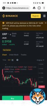 Check this out #XRPCommunity   Screenshot from Binance Australia. XRP delisted from 1/6/2023. We must be close.
