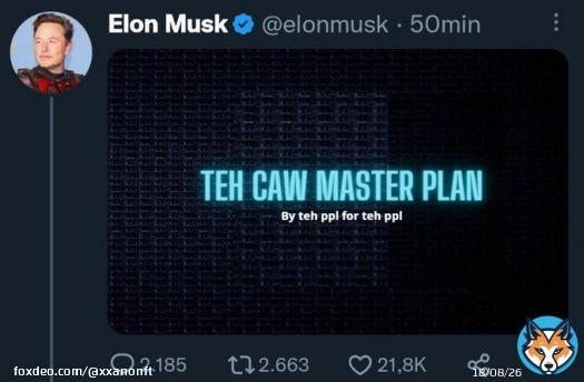$CAW IS THE MASTER PLAN   #Bitcoin #Binance #Decentralize @elonmusk  #blockchain @JumperWave #Crypto