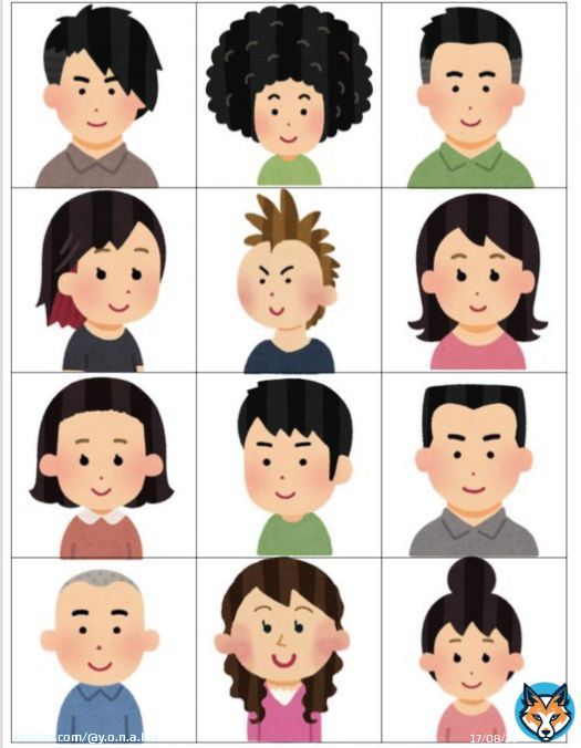 描写が上手になってきたのでこんなゲームを。  \u2460客役1人、美容師役2-3人に分かれる \u2461客役は裏返しにしたカードから一枚取り、髪型を説明 \u2462美容師役の人はそれをもとに髪型を描く \u2463客役は美容師役の描いた絵を見て理想と近いのを描けた「カリスマ美容師」が誰か決める