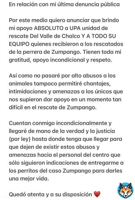 &iexcl;COMUNUCADO!  Integrantes de Seres L. amedrentan, amenazan, violentan y chantajean al personal de (UPA) por haberme entregado a los 4 perritos de Zumpango el d&iacute;a 7 de marzo &iexcl;inaceptable! Todo de mi para ustedes Centro de Control deValle de Chalco