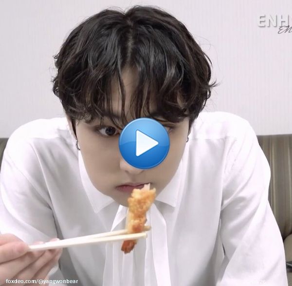 jungwon and his shrimp staring contest
