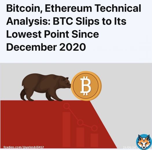 #Bitcoin    plunges to its lowest level since December 2020, as #crypto sell-off intensifies. @YatesBill457 #S&P500 #BTC   #Coinbase #terraluna #VOLT
