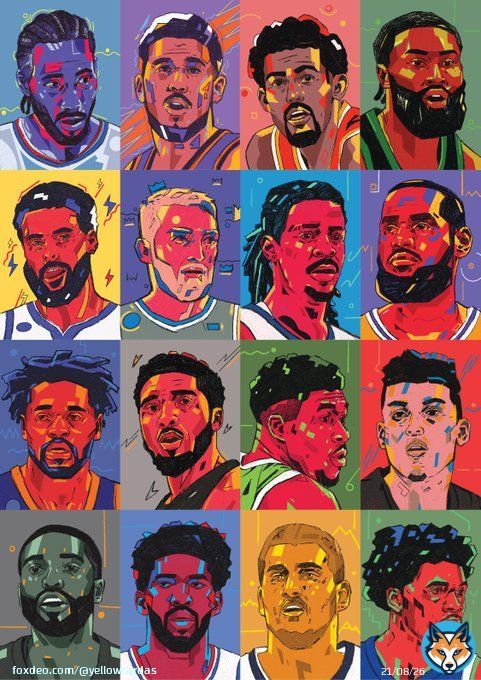 Leaving it here. Madness begins #NBAPlayoffs #NBA #basketball #illustration #portraits #NBAnaESPN #NBAxESPN #NBAextra #NBATwitter