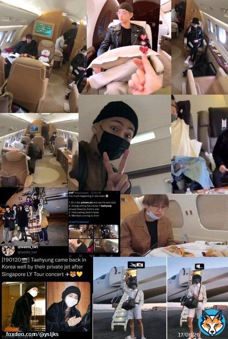 #them using a video from months ago as a pathetic attempt for a gotchu moment?? and prove a point? lol stay mad  here&rsquo;s Taehyung in a private jet while being in a STADIUM WORLD tour.