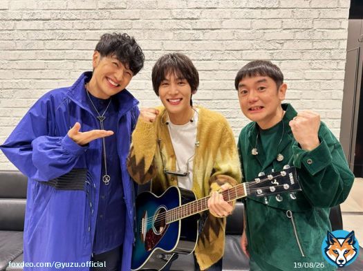 #ベストアーティスト2022 ゆずで『RAKUEN』、そして中川大志さんとのコラボ #ゆず大志 で『サヨナラバス』をお届けしましたご覧いただいた皆さん、ありがとうございました！  『RAKUEN』      @musicday_ntv