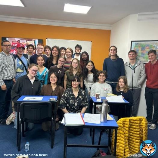 Thank you @amideast.morocco for having me to teach American students studying in Morocco about history of Moroccan political comics and how to draw it !