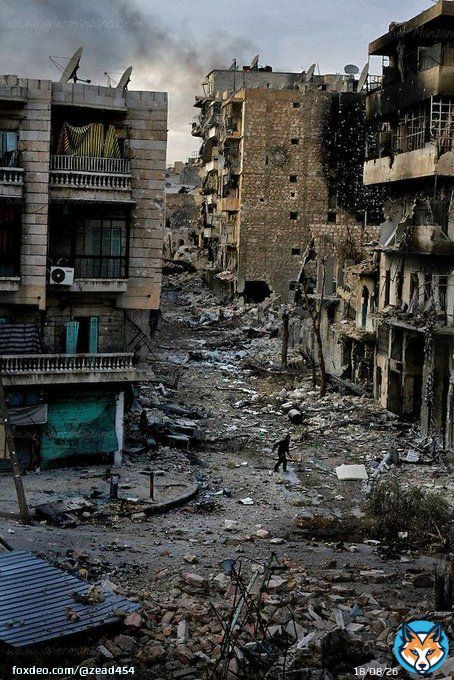 No this is not affects of earthquake. This is Aleppo after Assad's bombing campaign in 2016.