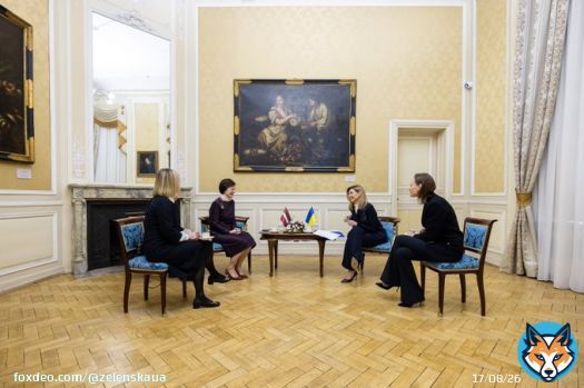Today, @ZelenskyyUa and I had a warmhearted meeting in Lviv with the first couple of Latvia &ndash; @valstsgriba and Andra Levite. Grateful to my colleague and her country for their selfless support and care for Ukrainians, including young mothers and babies. We join forces to win