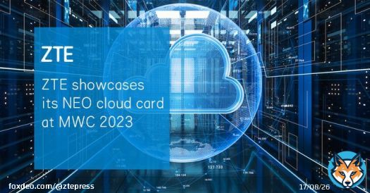 At #MWC23, we unveiled our NEO (Native Enhanced-Cloud Orchestration) cloud card. It can be widely deployed in CT and IT scenarios and has been successfully put into commercial use in early 2023. Read more  #ShapingDigitalInnovation #ZTE