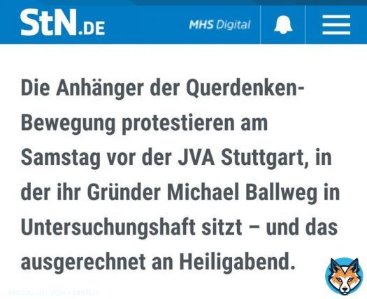 Meine intensivsten Weihnachtsgr&uuml;&szlig;e gehen dieses Jahr an Michael #Ballweg, der wie ein Terrorist sein Weihnachtsfest in Stuttgart-Stammheim 'feiern' muss! Herr Ballweg, ich w&uuml;nsche Ihnen alles Gute und endlich Gerechtigkeit in 2023!!! !  #FreeBallweg #Rachejustiz #Querdenker