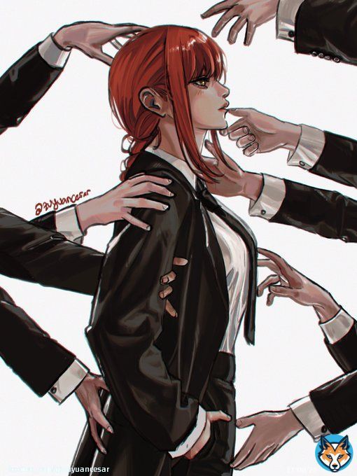 one of them is denji&rsquo;s hand, and you can guess which one  #makima #chainsawman  #チェンソーマン