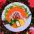 #キャラフード #快盗戦隊ルパンレンジャーVS警察戦隊パトレンジャー  #クリスマスにはシャケを食え 今年も #シャケハラスメント です。 リースサラダ風に盛り付けてみました。  #ルパパト #スーパー戦隊 #メリクリサーモン #サモーンシャケキスタンチン #キャラ弁 #クリスマスメニュー